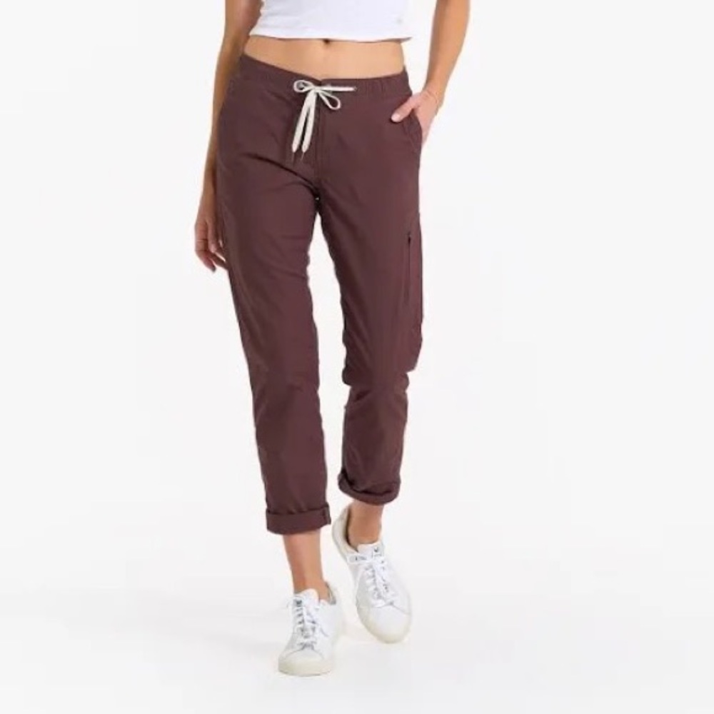 Vuori Womens Ripstop Pant In Chestnut Drawstring Jogger Size Medium